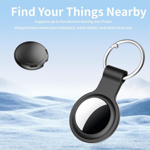 2 Pack Air Tracker Tag [Apple MFi Certified] Pair with Apple Find My(iOS Only) Bluetooth Air Smart Tag Key Finder Item Locator Waterproof Finder Worldwide Tracking for Pet Wallet Backpack Dog Luggage - Image 3
