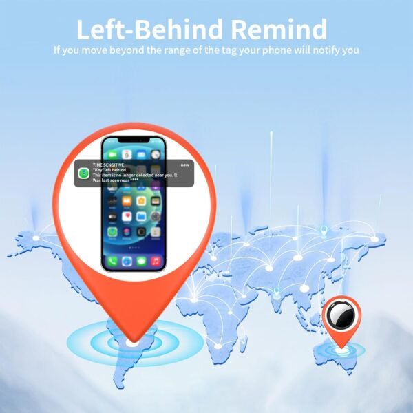 2 Pack Air Tracker Tag [Apple MFi Certified] Pair with Apple Find My(iOS Only) Bluetooth Air Smart Tag Key Finder Item Locator Waterproof Finder Worldwide Tracking for Pet Wallet Backpack Dog Luggage - Image 6