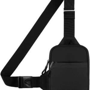 Simptech Mini Crossbody Sling Bag Chest Bag Dual Pocket Water Resistant Fanny Pack Running Phone Holder for Men Women Workout Travelling
