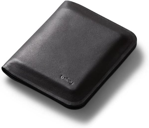 Bellroy Apex Note Sleeve – (Molded leather billfold wallet, RFID protected) - Raven