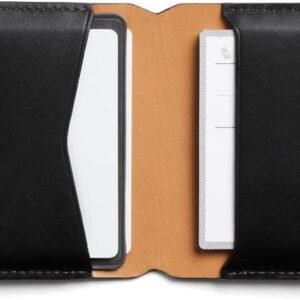 Bellroy Under Cover (slimline leather card wallet/holder with card storage, quick access slot, plus space for folded bills) – Black