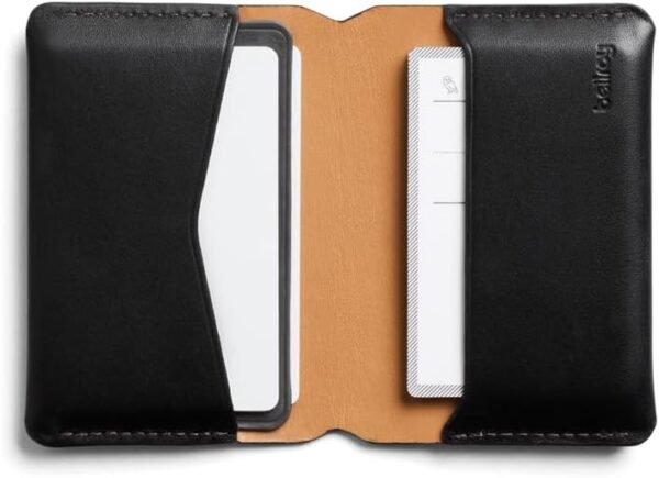 Bellroy Under Cover (slimline leather card wallet/holder with card storage, quick access slot, plus space for folded bills) - Black - Image 2