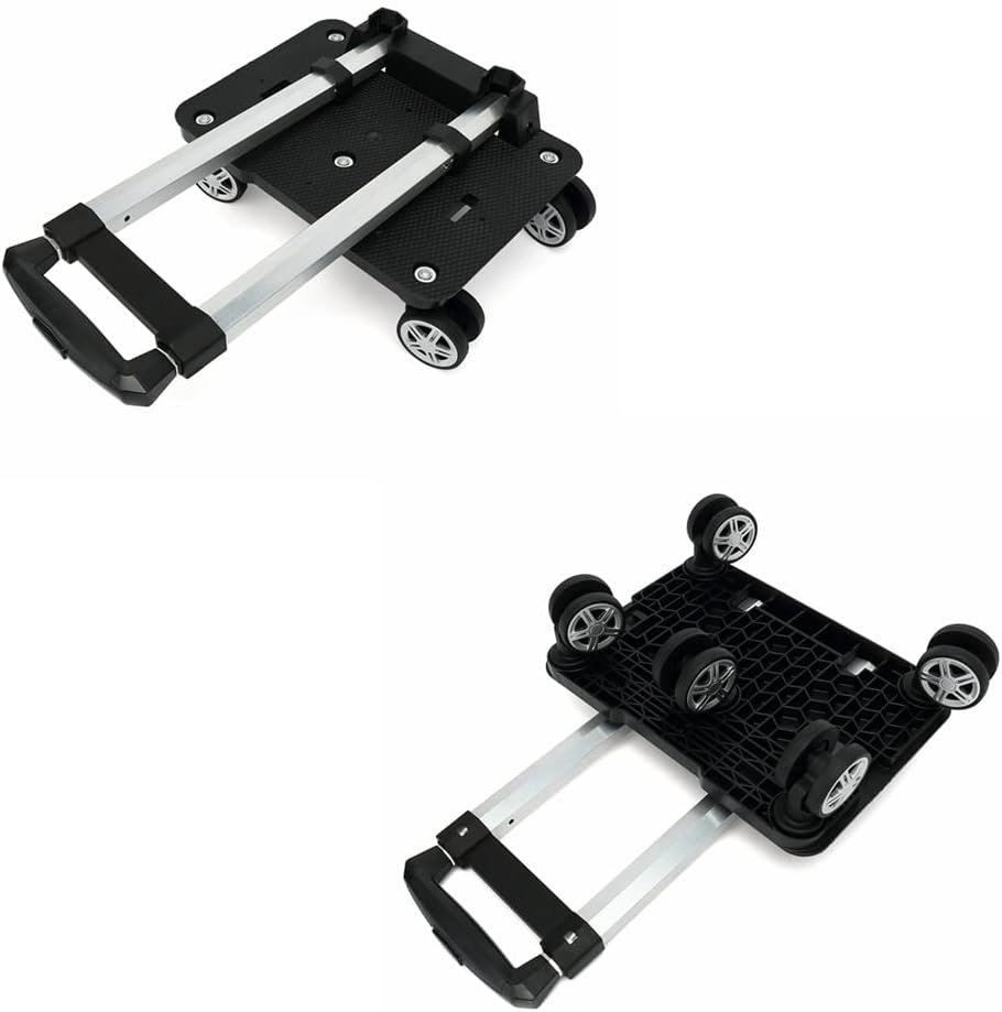 Backpack Trolley - 4 Wheels Folding Compact Lightweight Luggage Cart, Travel Trolley for Bags/Lunch Backpack/Golf Bag (4 Wheels) - Image 5