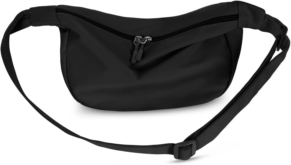 Crossbody Sling Bag for Women Men Trendy, Crescent Bag with Adjustable Strap, 2 Zippers Lightweight Nylon - Image 7