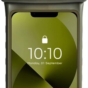 wellhouse Waterproof Phone Pouch, Waterproof Phone Case for iPhone 16 15 14 13 12 Pro Max XS Samsung, IPX8 3D Cellphone Dry Bag Beach Essentials (1 Pack – Olive7.0, 7 inch)