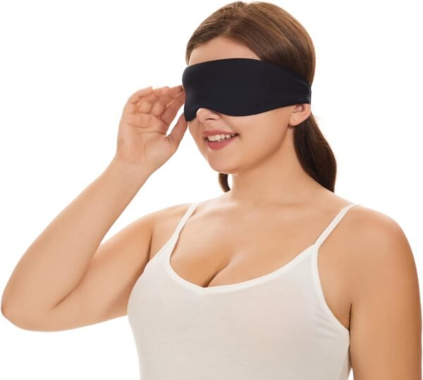 Alaska Bear Sleep Mask for Side Sleepers 2022 Headband Design, Cup-Shaped and Extra-Soft, 100 Blackout Eye Mask Shades Cover for Men and Women Home or Travel, Machine Washable, Black - Image 6