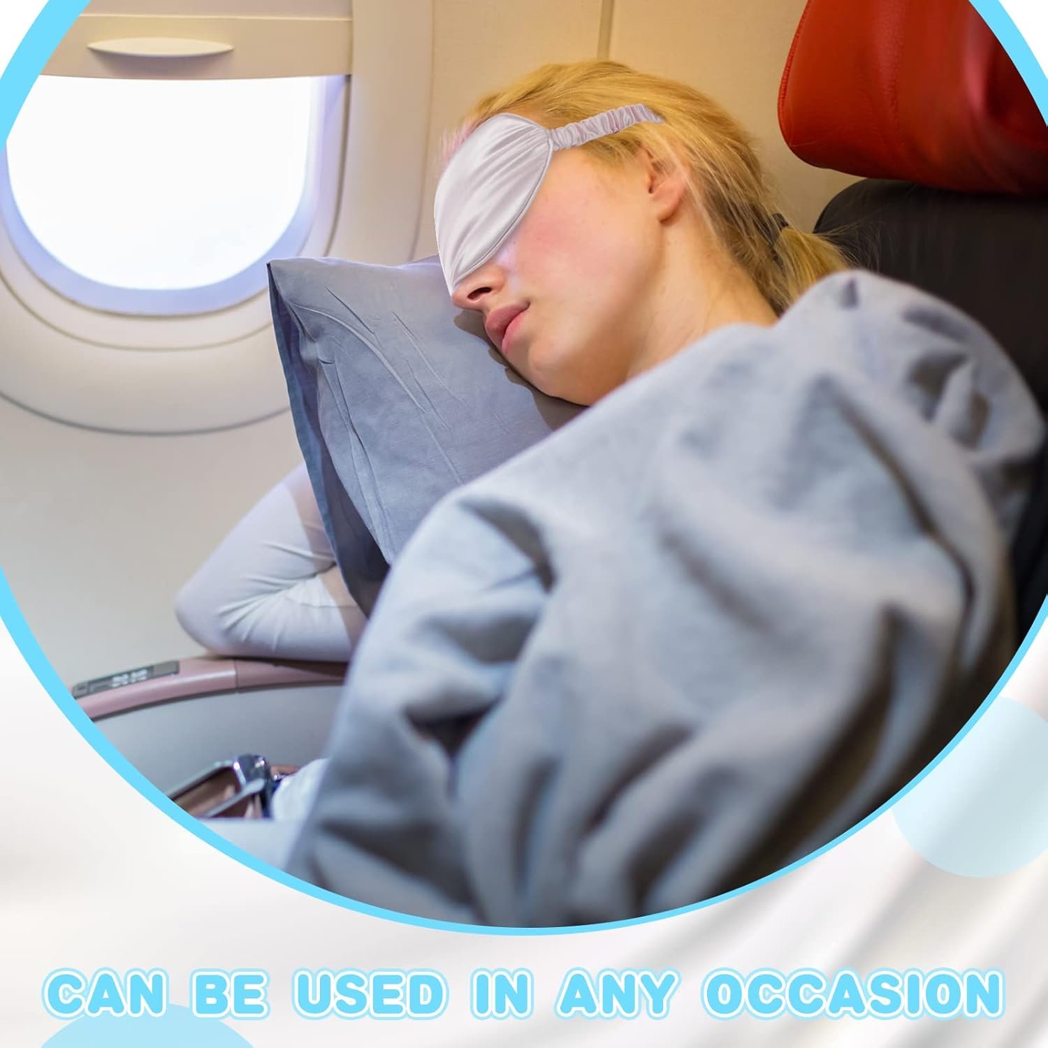 Coume 16 Pieces Silk Sleep Mask Eye Coverings for Sleeping Smooth Soft Eye Covers Mask About 20 x 9.2 cm/ 7.87 x 3.62 Inch - Image 5