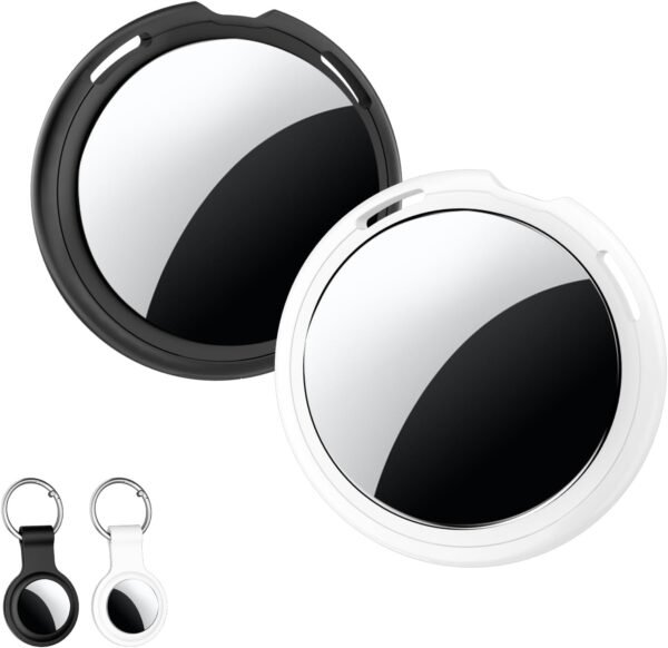 2 Pack Air Tracker Tag [Apple MFi Certified] Pair with Apple Find My(iOS Only) Bluetooth Air Smart Tag Key Finder Item Locator Waterproof Finder Worldwide Tracking for Pet Wallet Backpack Dog Luggage