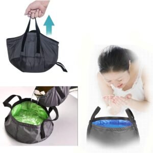 TRENDBOX Foldable Wash Basin Sink Water Bag Portable Mini 8.5L for Footbath Camping Hiking Outdoor Durable Design