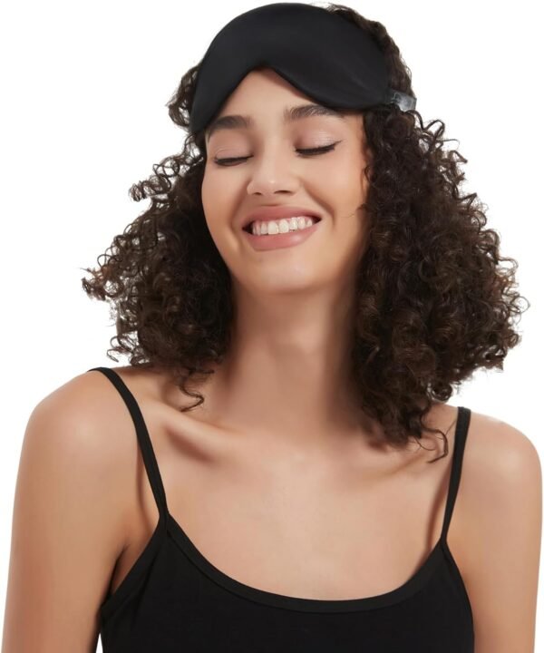 Alaska Bear Sleep Mask Silk Cover Eye Contour for Pressure-Free Sleeping, Upgrade Over Conventional Flat Satin Eye Masks, Machine Washable - Image 6