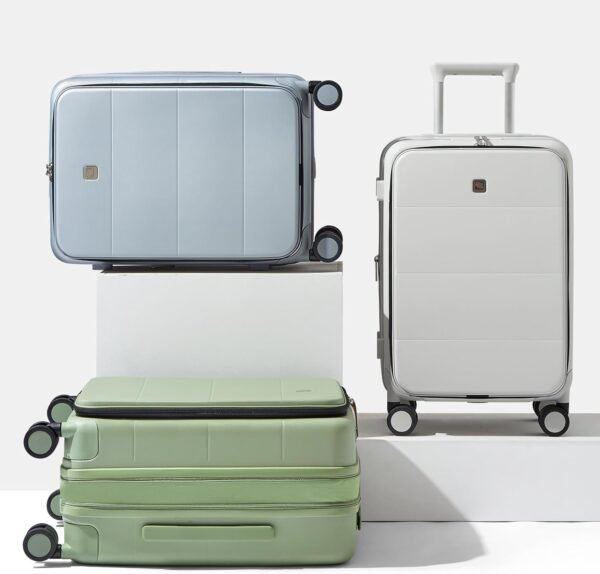 Hanke Hardside Expandable Checked Luggage, 24 Inch Top Opening Trunk Luggages with Spinner Wheels, All-PC Hard Shell Suitcase, Lightweight TSA Checked-Medium(Grey, 83L) - Image 5
