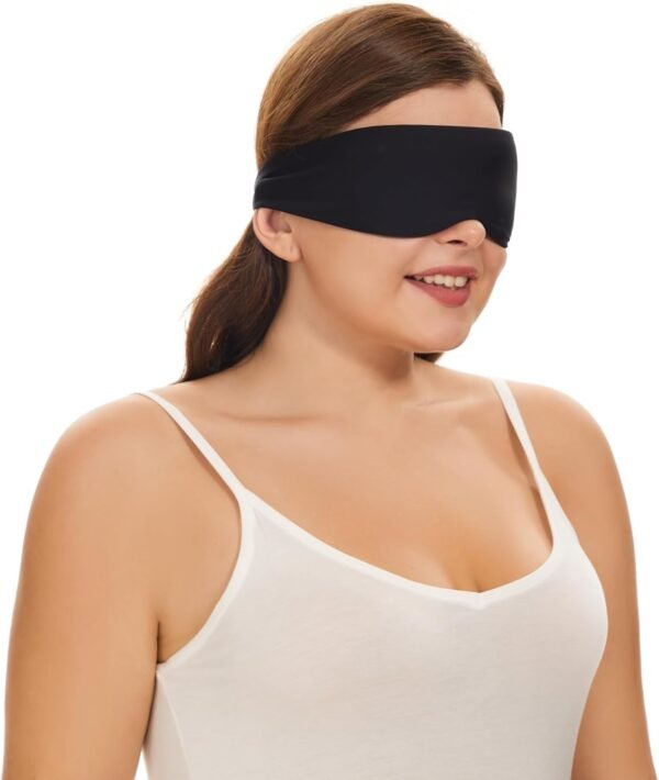 Alaska Bear Sleep Mask for Side Sleepers 2022 Headband Design, Cup-Shaped and Extra-Soft, 100 Blackout Eye Mask Shades Cover for Men and Women Home or Travel, Machine Washable, Black - Image 8