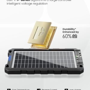 POWOXI Upgraded 7.5W-Solar-Battery-Trickle-Charger-Maintainer-12V Portable Waterproof Solar Panel Trickle Charging Kit for Car, Automotive, Motorcycle, Boat, Marine, RV,Trailer, Snowmobile, etc.
