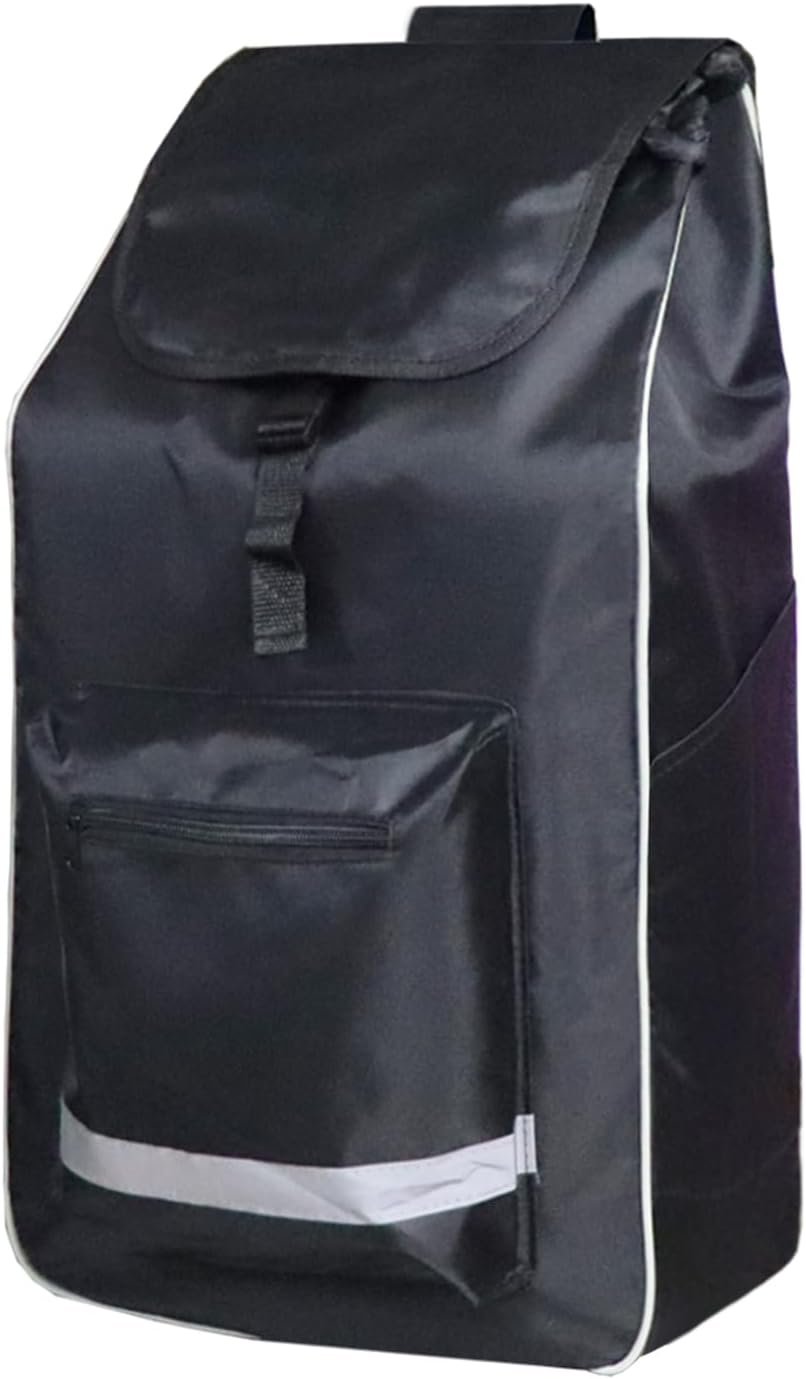 Replacement Bag for Shopping Cart - Waterproof Trolley Bags, 11.8inx7.5inx21.6in (Black)