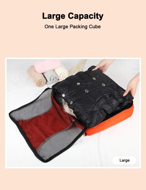 GOX Ultra Light 5 piece Packing Cubes Travel Luggage Organizer 1 Large 2 Medium 2 Small - Image 3