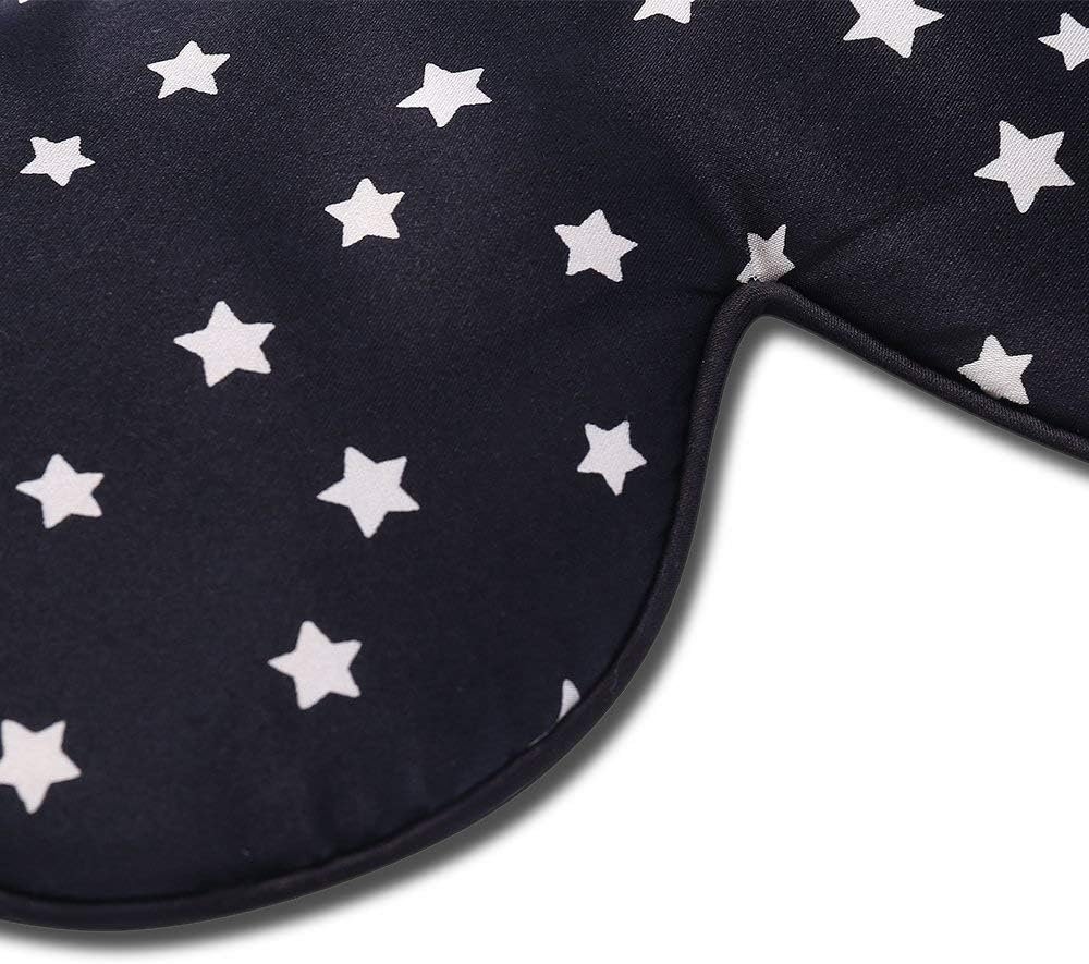 ALASKA BEAR Natural Silk Sleep Mask, Super Smooth Eye Mask (Black Stars) - Image 3