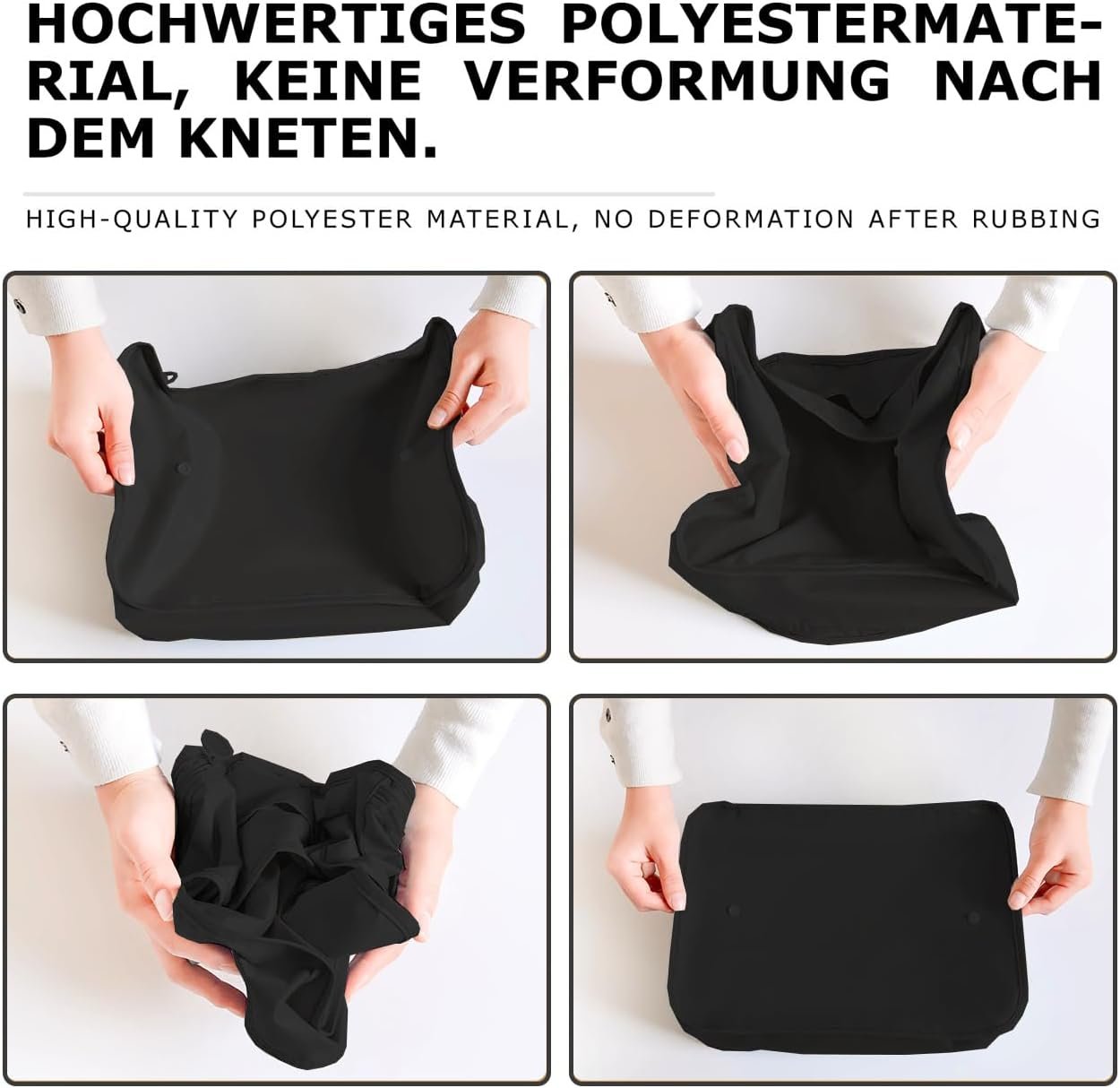 8 Set Packing Cubes for Suitcases Travel Luggage Packing Organizers,Travel Essentials Accessories Luggage Organizer with Shoe Bag Tioletry/Laundry Bag(Black) - Image 5