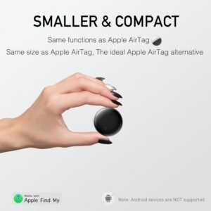 Air Tracker Tags 2 Pack: Smart Tracker, Item Finder Works with Apple Find My (iOS Only) App, Tracker Tag Locator for Keys, Luggage, Satchel, Backpack etc. (Not for Android Devices)