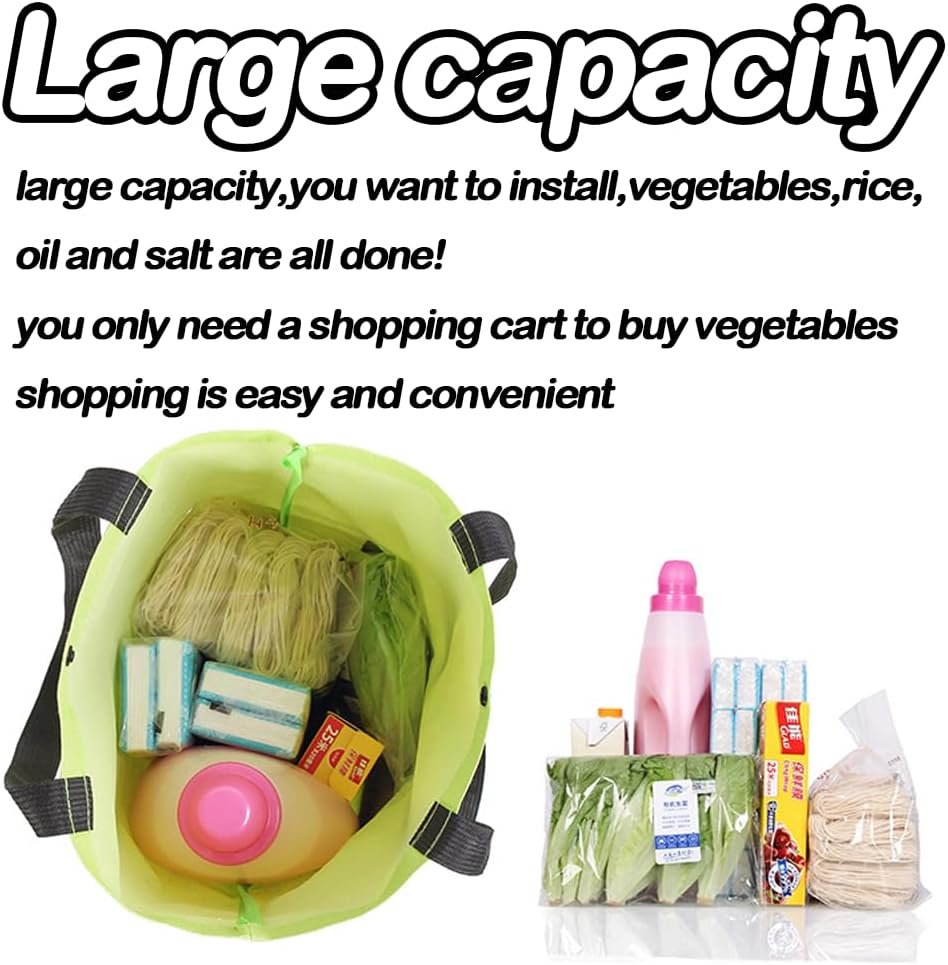 Collapsible Shopping Cart,Folding Lightweight Portable Collapsible Bag with Wheels, Lightweight Waterproof Rolling, Trolley Tote Stair Climbing Cart for Traveling (Blue) - Image 5