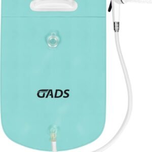 Portable Hair Washing Station, 2.5 GL Bedside Shower Water Bag for Hair Washing in Bed, Use with Inflatable Shampoo Basin, Inflatable Hair Washing Basin, Inflatable Bathtub – Blue