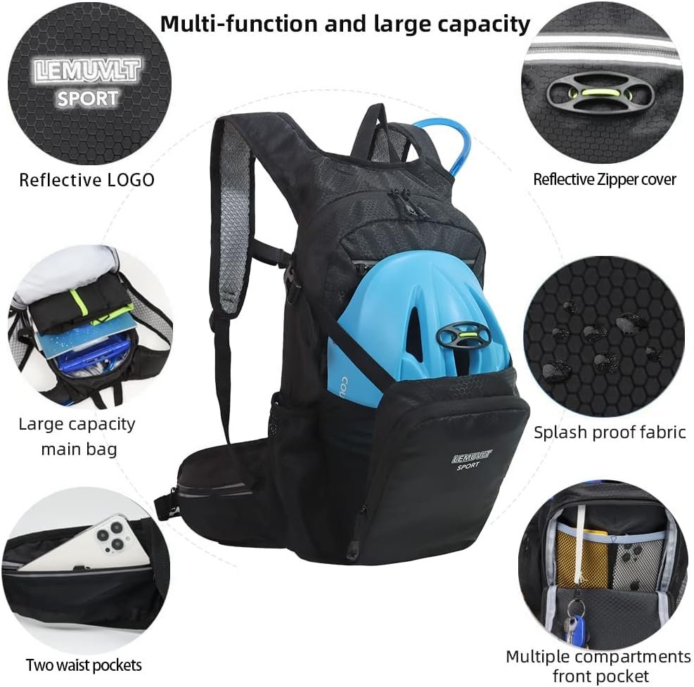 Hiking Daypack Waterproof Biking Backpack 15L Lightweight Durable Backpack for Ski Snowboarding Running MTB Cycling - Image 5