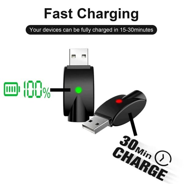 Smart USB Charger Cable Adaptor with LED Indicator, 2PCS Intelligent Overcharge Protection USB Adapter for Wireless Soldering Iron Charging - Image 4