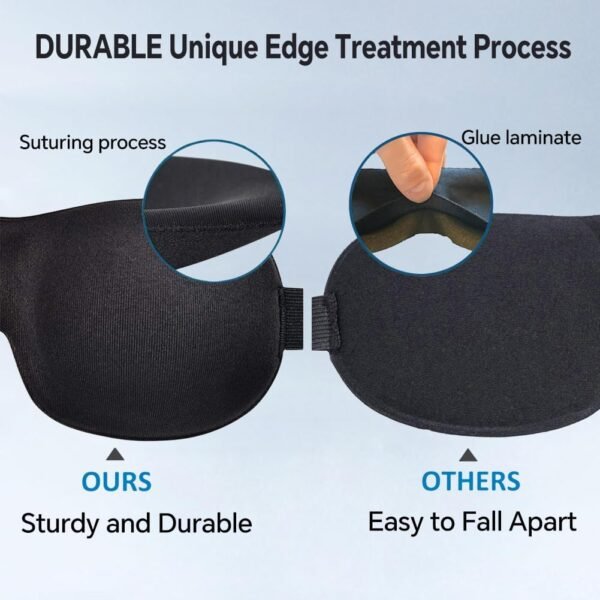 YIVIEW Sleep Mask for Back and Side Sleeper Pack of 3, 100% Light Blocking 3D Eye Masks for Sleeping, Lightweight & Breathable Eye Cover for Women Men, Zero Pressure Night Blindfold - Image 7