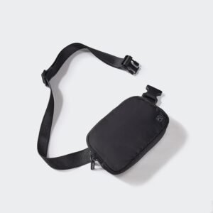 Pander Two Way Zipper Fanny Pack Nylon Everywhere Belt Bag for Women, Water Repellent Waist Packs, Crossbody Bags with Adjustable Strap (Black).