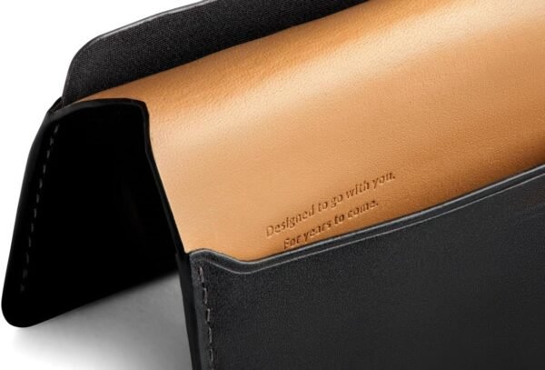 Bellroy Under Cover (slimline leather card wallet/holder with card storage, quick access slot, plus space for folded bills) - Black - Image 5