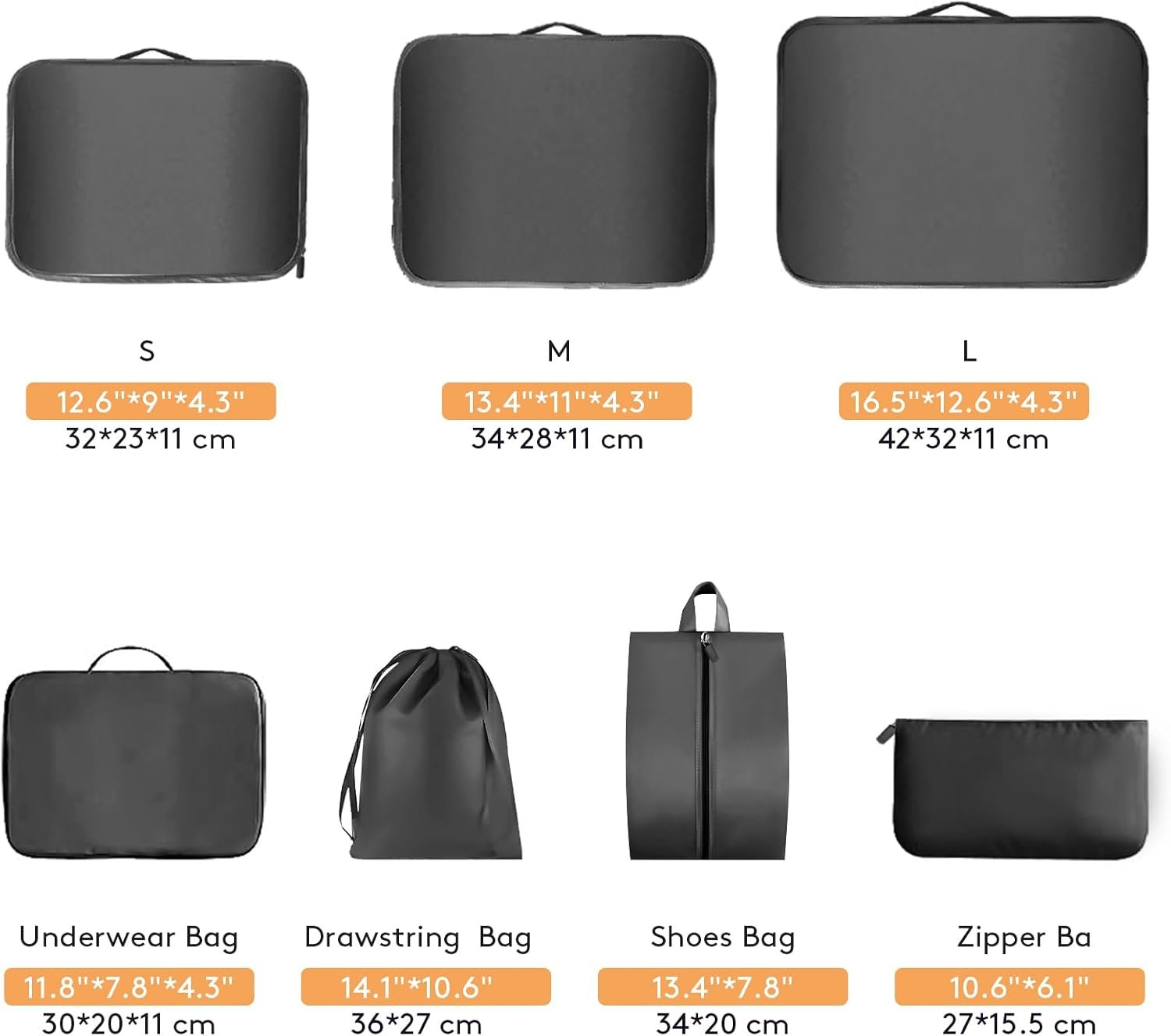 7 Set Packing Cubes Luggage Packing Organizers for Travel Accessories Luggage Carry On Suitcase - Image 2
