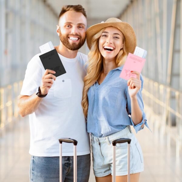 3 Pack Passport Holder for Travel, Passport Wallet Cover Case Travel Passport Holder Passport Book Holders for Women and Men Travel Must Haves Accessories - Image 4