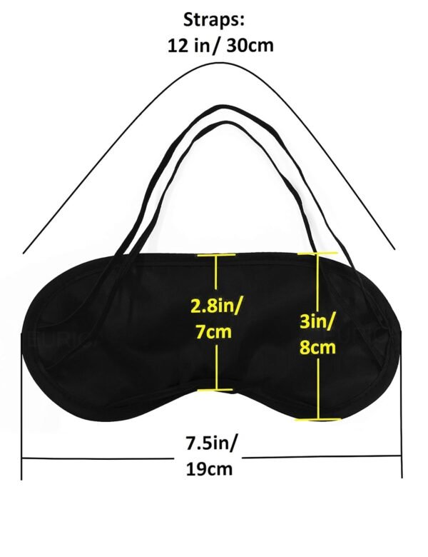 Eye Mask Sleep Masks Sleeping Mask Blindfold Eye Cover Team Building Games Party with Nose Pad and Adjustable Strap for Women Men Kids 4 Layers Black (30 Pack) - Image 3