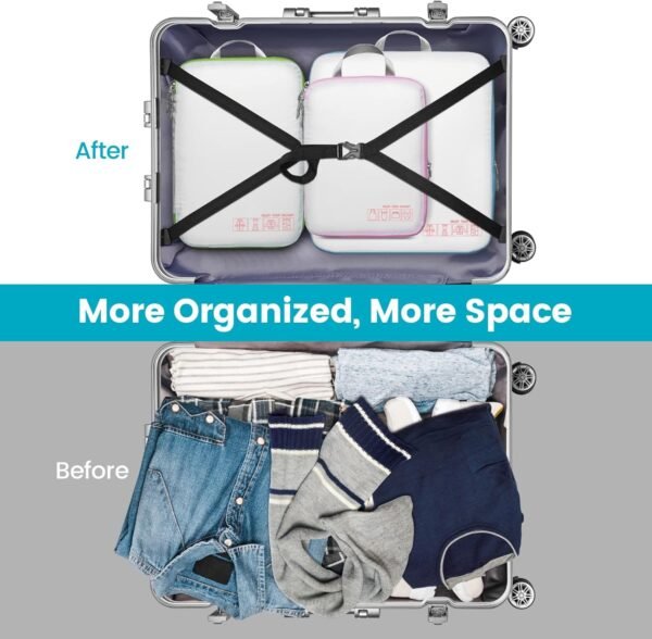 Cambond Compression Packing Cubes for Travel Women - Lightweight Luggage Organizers Bag Packing Cubes for Carry on Suitcases - Image 5