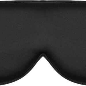 Alaska Bear Sleep Mask Silk Cover Eye Contour for Pressure-Free Sleeping, Upgrade Over Conventional Flat Satin Eye Masks, Machine Washable