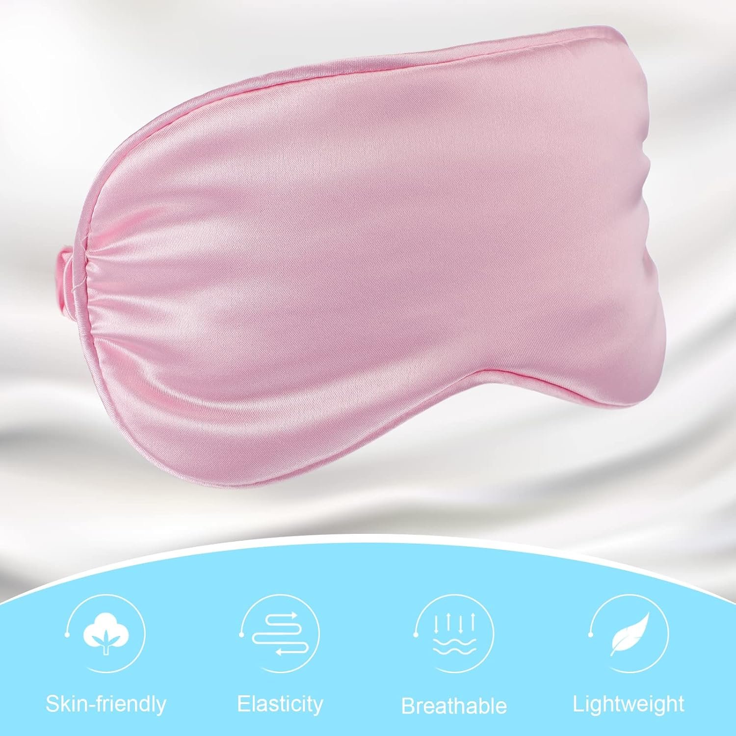 Coume 16 Pieces Silk Sleep Mask Eye Coverings for Sleeping Smooth Soft Eye Covers Mask About 20 x 9.2 cm/ 7.87 x 3.62 Inch - Image 3