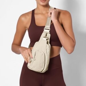 ODODOS Daily Sling Bag with Adjustable Straps Crossbody Chest Bag Lightweight Small Backpack for Casual Traveling Hiking