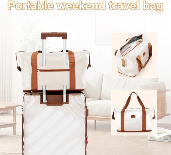 5 piece Luggage Set Expandable Suitcase 22x14x9 Airline Approved Carry on, ABS Hard Case Suitcases with Spinner Wheels, TSA Lock, Durable Waterproof Travel Set - Image 6
