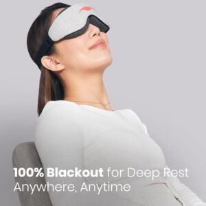 Manta Slim Sleep Mask – Ultra-Lightweight Blackout Eye Mask, Slim Elastic Head Band Comfort Design, Zero Pressure Eye Mask, Infinitely Adjustable Eye Cups, Perfect for Side Sleepers