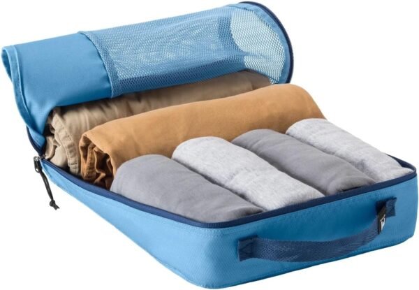 Eagle Creek Pack-It Reveal Cube Set - Isolate Packing Cubes to Compartmentalize Luggage - Durable - Ultra-Lightweight - Water-Resistant - Easy Grab Zipper Pull - Mesh Windows - Blue Dawn - XS/S/M - Image 7