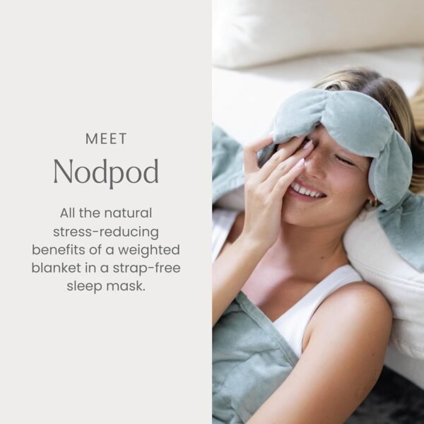Nodpod Gentle Pressure Sleep Mask | Patented Light Blocking Design for Sleeping, Traveling & Relaxation - Sage - Image 2
