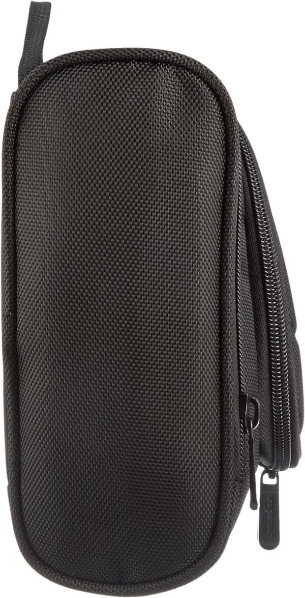 Amazon Basics Travel Toiletry Bag for Men and Women, Hanging Toiletry Bag, Dopp Kit with 2 Side Pockets, Multiple Interior Pockets, Durable 1680D Polyester, Handles Bathroom Spills/Splashes, Black - Image 5