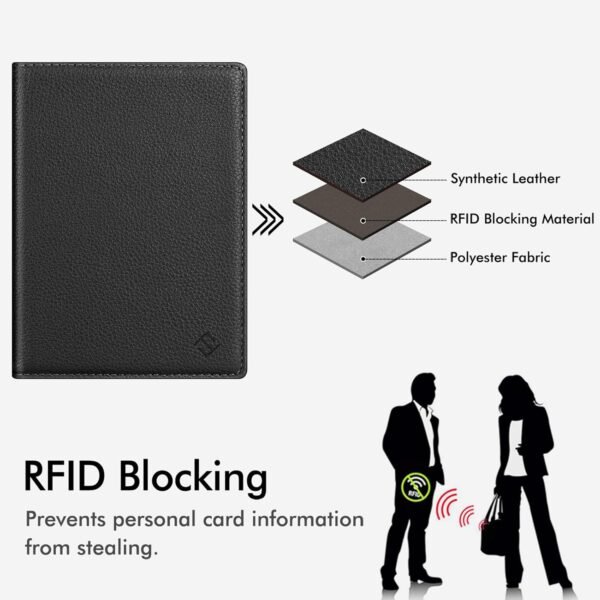 Fintie Passport Holder, Slim Travel Wallet RFID Blocking Card Case Cover Passport Cover Protector Essentials with Credit Card Slots for Women/Men - Image 8