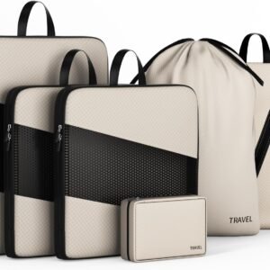 Compression Packing Cubes for Suitcases, UNTIFUL 6 Set Travel Organizer Cubes for Travel Essentials