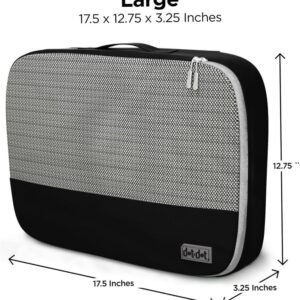 Dot&Dot Large Packing Cubes – 4 Pcs Suitcase Organizer Set – Carry On Travel Cubes