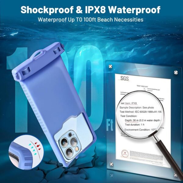 Niveaya Waterproof Phone Pouch, Waterproof Phone Case Compatible for iPhone 16 15 14 13 12 Pro Max Up to 7", Cruise Ship Essentials Must Haves Dry Bag for Vacation Beach Travel Kayak Accessories - Image 3