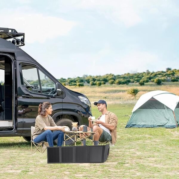 Portable Solar Panel 35W Mobile Phone Solar Charger with Dual USB Outputs Waterproof Smartphones Battery Charger Foldable Solar Charging Panel for Camping, Hiking and Outdoor Trip (Black) - Image 8