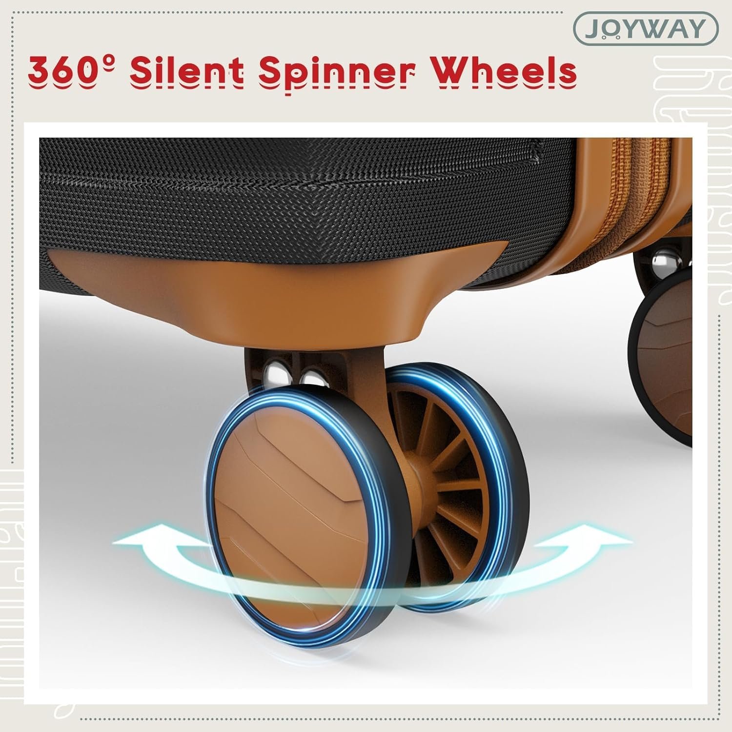 Joyway Expandable Luggage Sets 5 Piece, Lightweight Hard Shell Travel Suitcase Set with Spinner Wheels and TSA Lock - Image 7