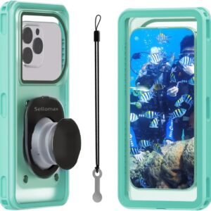 Waterproof Phone Pouch for Snorkeling with Lanyard IPX8 Waterproof Phone Case Underwater Touch/Photo Shockproof Heavy Duty Drop-Proof for iPhone 16 Pro Max/17/15/14/13 All Cell Phones-Green