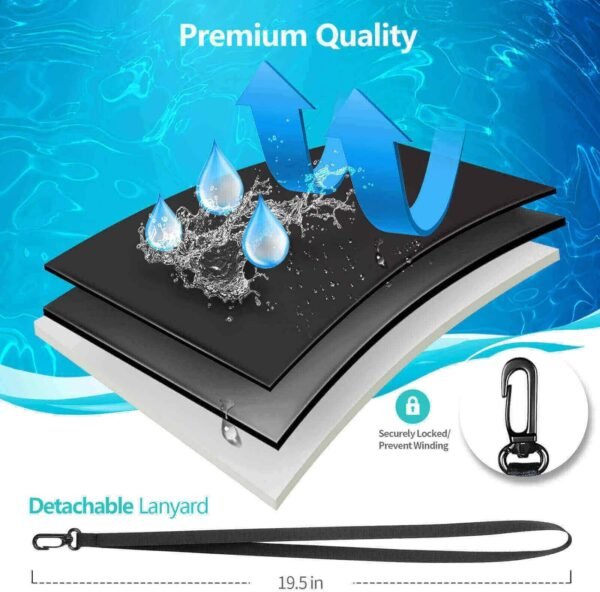 4 Pack 8.5“ Waterproof Cell Phone Pouch - Underwater Dry Bag Case Lanyard - Water Proof Clear Holder Protector for iPhone 16 15 14 Pro Max Plus Samsung Galaxy S25 S24 Ultra Note for Beach Swimming - Image 4