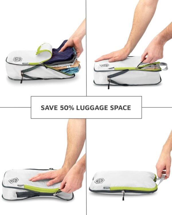 Compression Packing Cubes Set for Travel - Lightweight, Durable Clothes Organizer for Carry-On Luggage and Suitcases by TRIPPED Travel Gear - Image 6